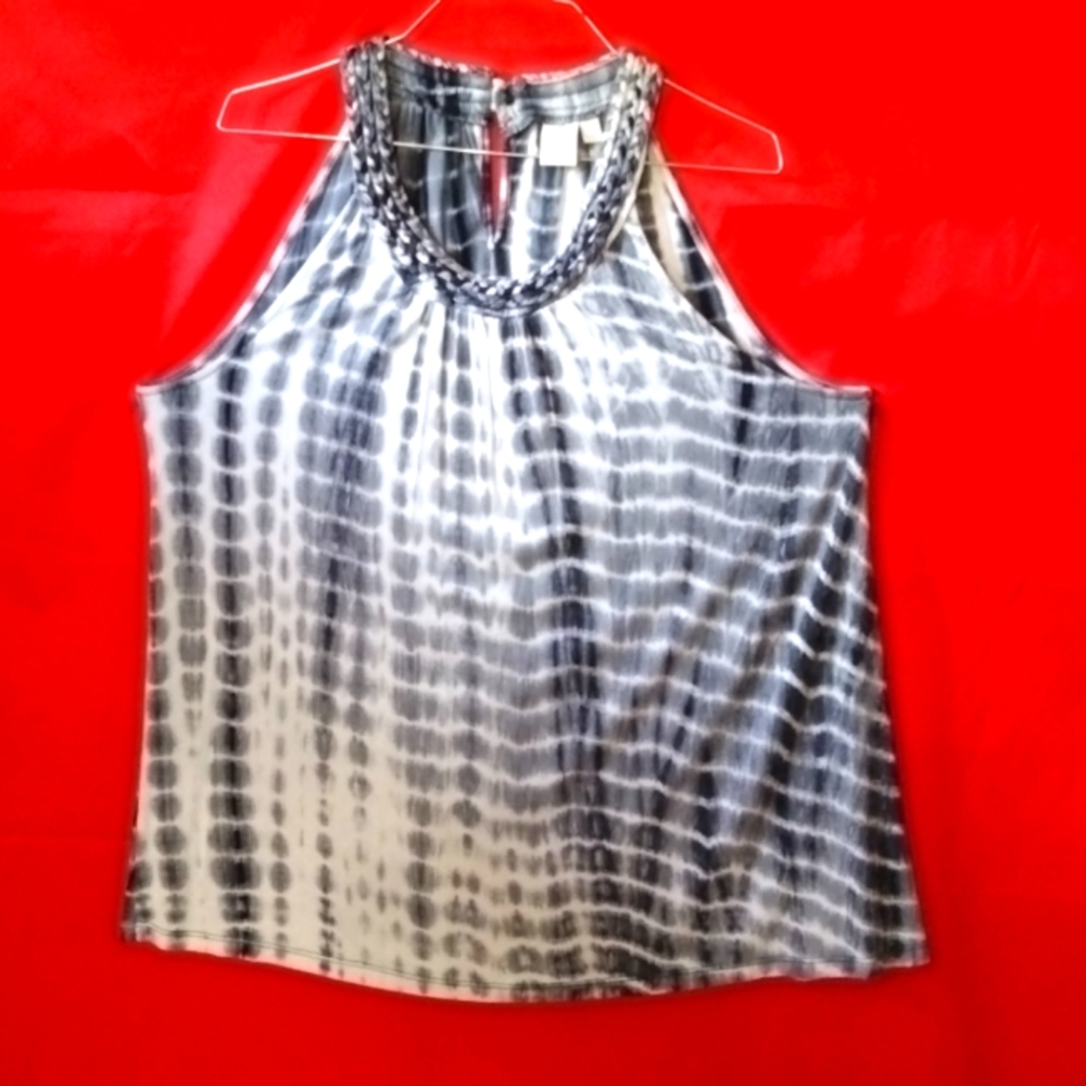Cool gray, black and white summer halter